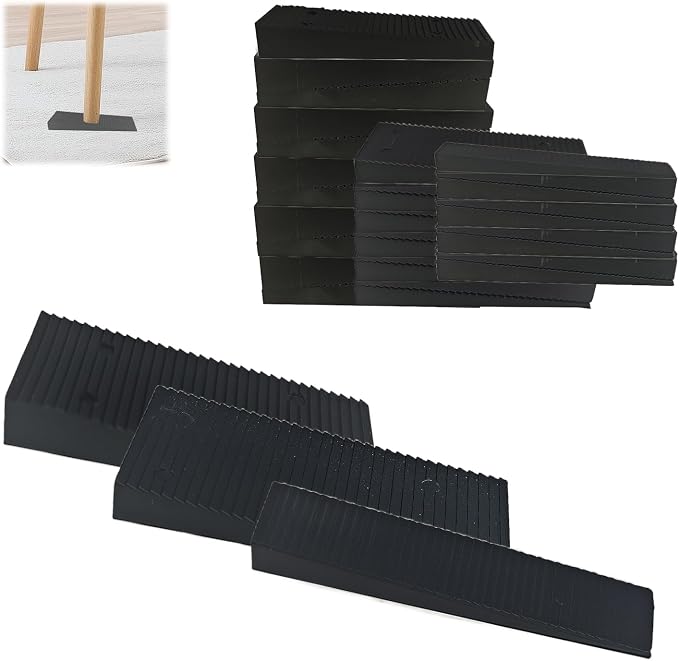 12 PCS Black Plastic Shims for Leveling Feet Stable, Extreme Weight Capacity by Unknown
