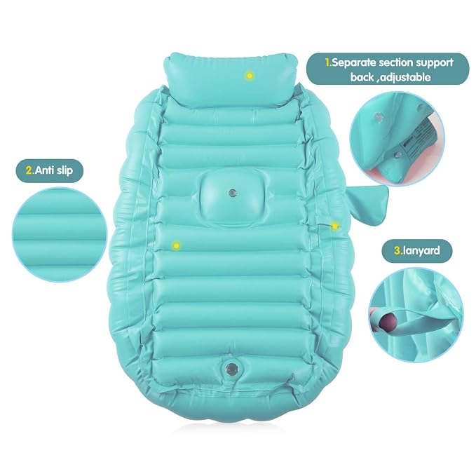 Inflatable Baby Bathtub with Air Pump, Baby Bath Tub Toddler Bathtub, Foldable - Image 6