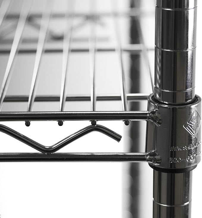 Shelving Inc. 24" d x 30" w x 96" h Chrome Wire Shelving - Image 3