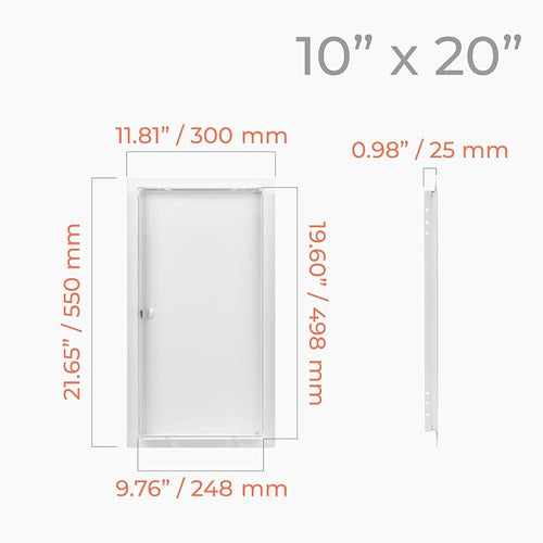 10x20 Inch White Access Panel – Metal Rectangular Wall & Ceiling Access Door - Image 2