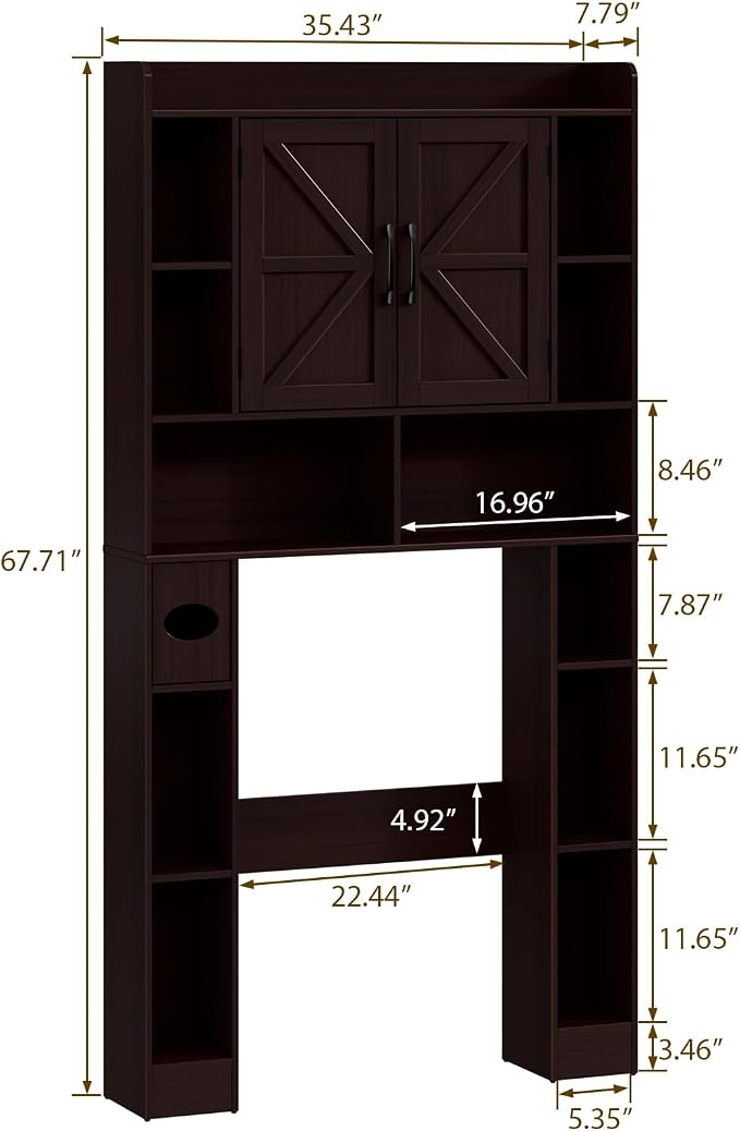 Farmhouse Storage Cabinet Over Toilet - Image 2