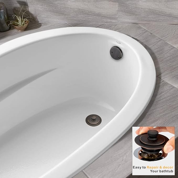Artiwell Universal Lift and Turn Bath Drain Stopper and Cover, Bathtub Drain - Image 3