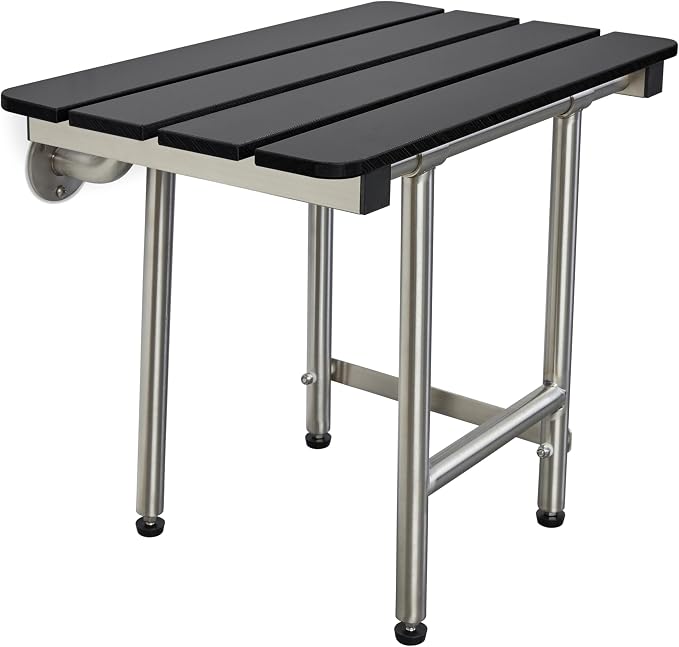 22-inch x 15-inch ADA Bariatric Folding Wall Mount Bench Shower Seat - Image 2
