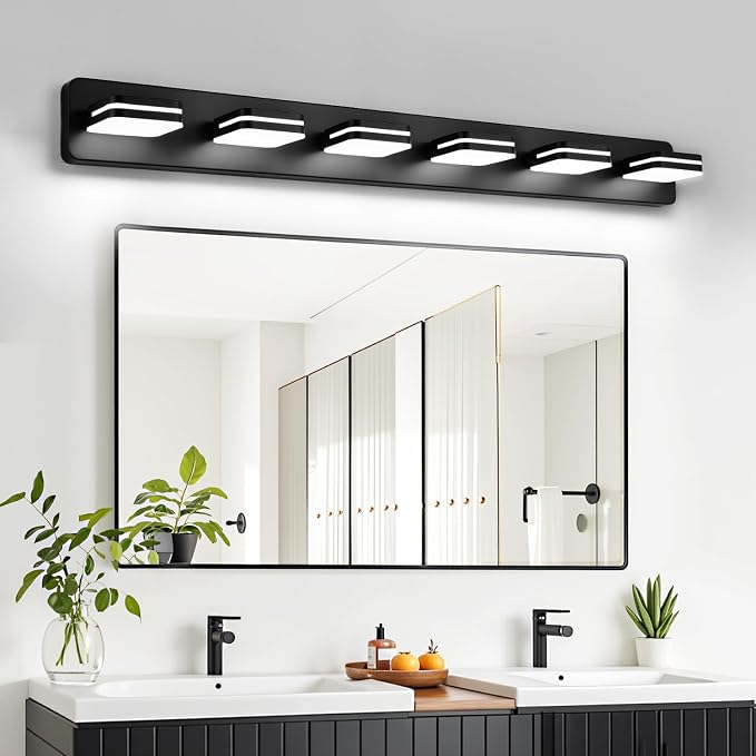 360° Rotate LED Dimmable Bathroom Vanity Light Fixtures, 3000LM Acrylic Matte - Image 8