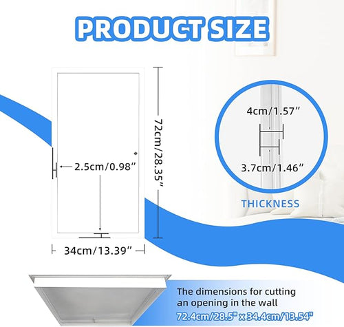 14" x 29" Metal Access Panel, 1MM Thickened Access Panel - Image 2