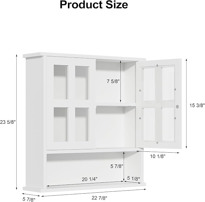 Modern Hanging Bathroom Cabinet, Sturdy Wooden Medicine Cabinet - Image 2