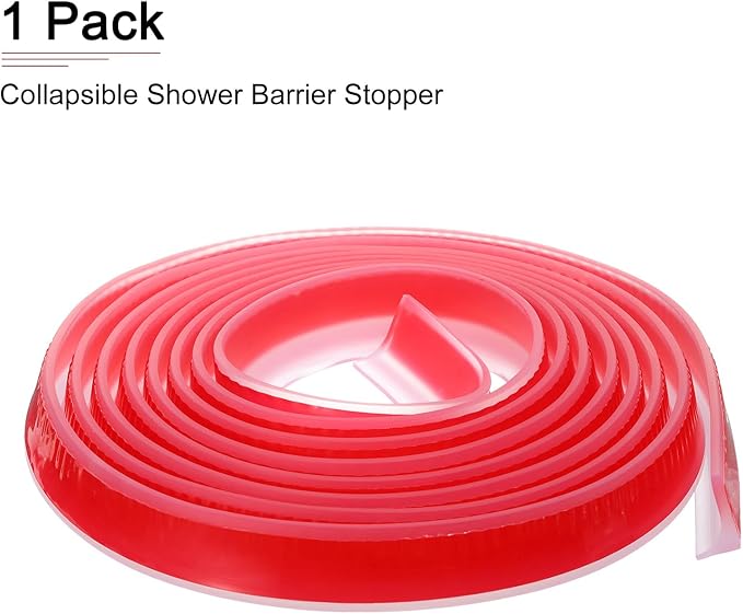118"x0.8"x0.5" Collapsible Shower Barrier Stopper - Image 6