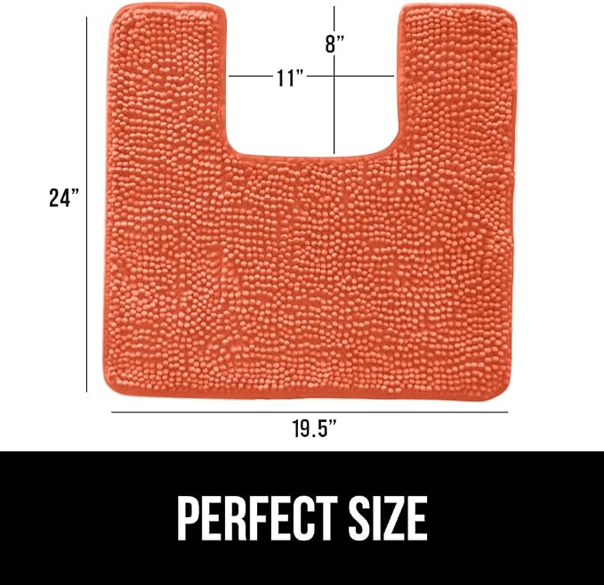 GORILLA GRIP Plush Absorbent Shaggy Chenille Bath Rug Mat - Image 2