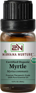 Myrtle Essential Oil USDA Certified Organic, 100% Pure Natural Premium Grade by NirvanaNurture
