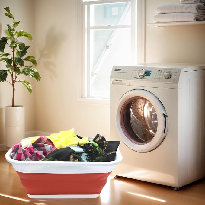 SAMMART Set of 2-41L Collapsible Plastic Laundry Basket-Pop Up Storage - Image 4