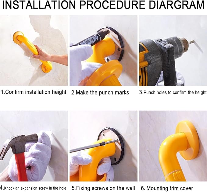 Bathroom Safety Grab Bar, Shower Grab Bars - Image 6