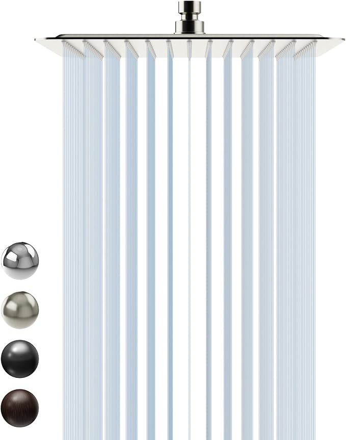 SR SUN RISE 12 Inch Rain Shower Head, High Pressure Rainfall Showerhead Large by SRSUNRISE