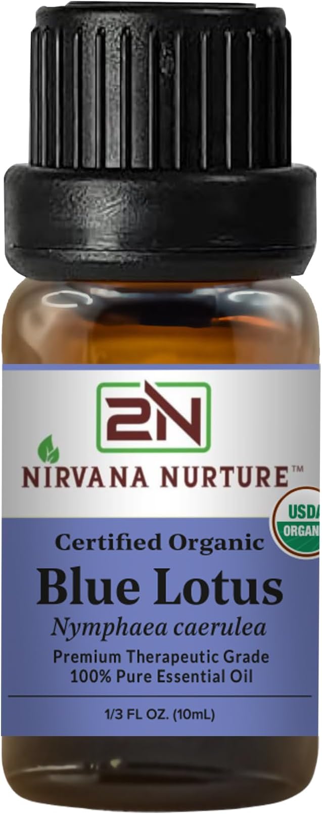 Blue Lotus Essential Oil USDA Certified Organic, 100% Pure Natural Premium Grade by NirvanaNurture