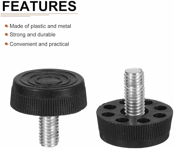 M8x17x30mm Screw on Furniture Glide Leveling Feet - Image 3