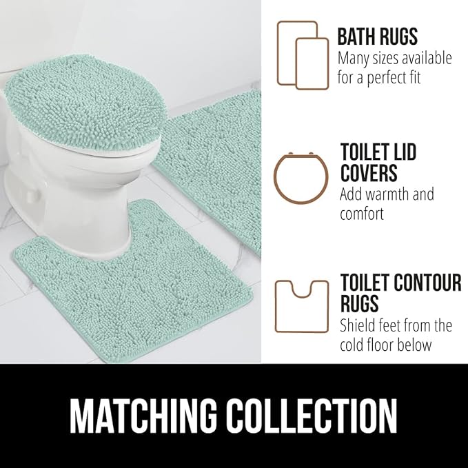 GORILLA GRIP Bath Rug Mat 44x26, Soft Absorbent Chenille, Quick Dry Microfiber - Image 8