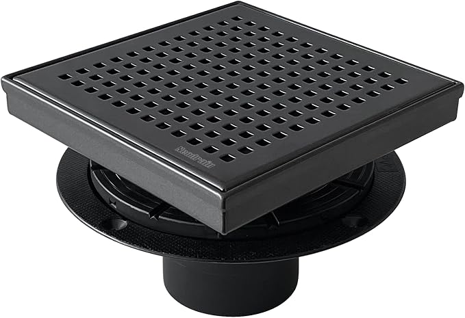 Neodrain 6-Inch Black Shower Drain, Square Drains - Image 4