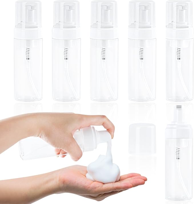 Foam Pump Bottle 5.1oz/150ml Clear Empty Foam Bottle Pump, Travel Foam Bottle by TMLECE-Self-BeautyJourney