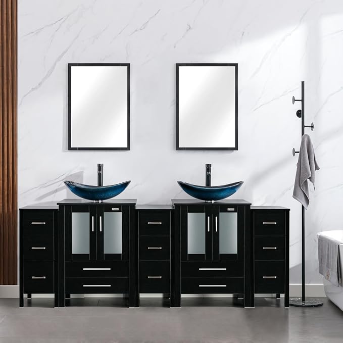 eclife 84" Modern Bathroom Vanity Sink Combo Freestanding Cabinet by eclife