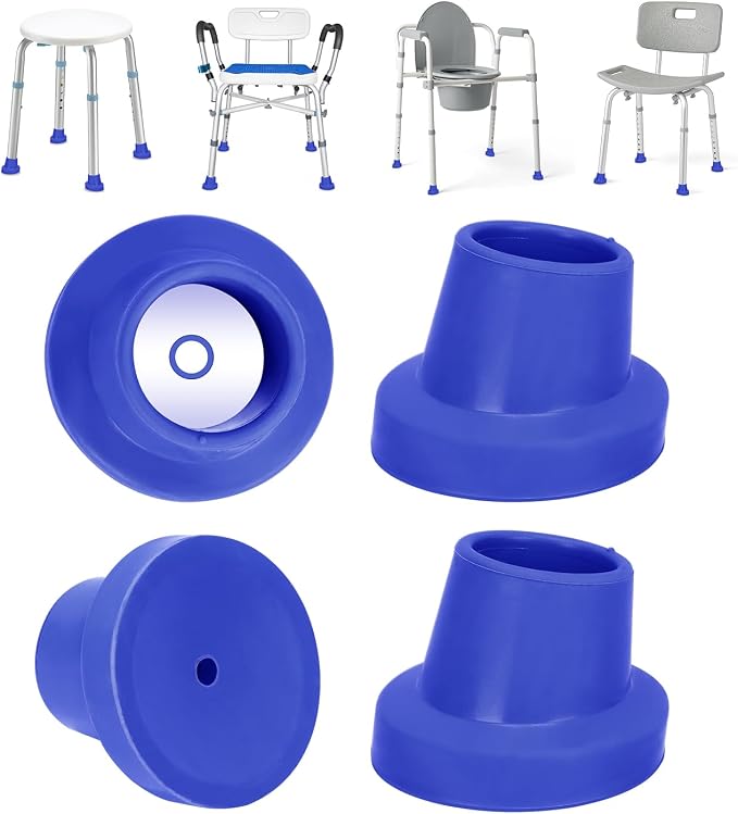 supregear Replacement Feet for Shower Chair Bath Seat, 1-1/8" I.D. Slope Rubber by SupreGear