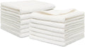 100% Cotton Washcloths Set 13” x 13” | White Towels | Set of 12 Ultra Soft and by Weidemans