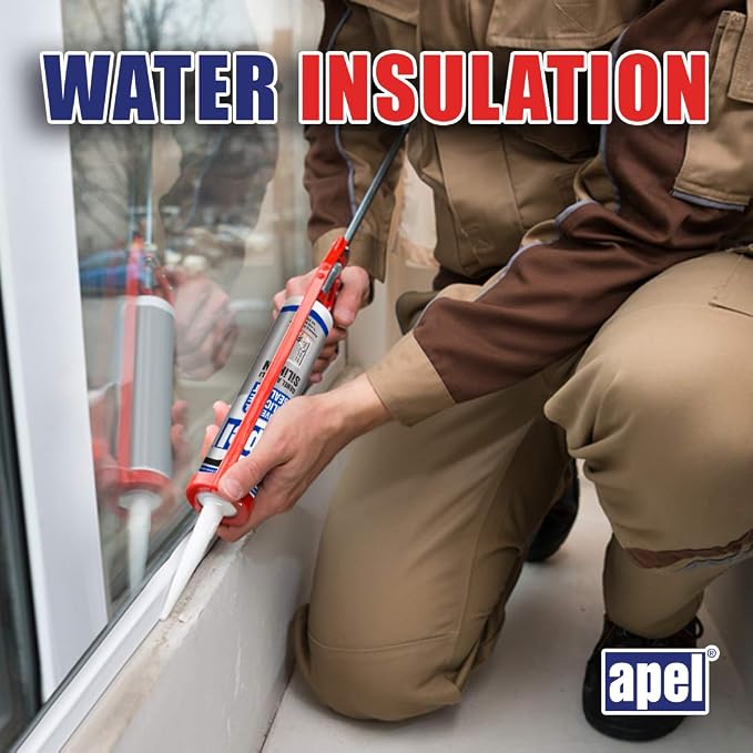apel All Purpose Clear Silicone Sealant Waterproof, 100% Silicone Caulk - Image 3