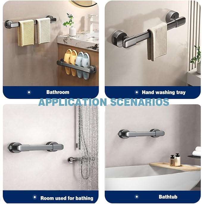 Suction Cup Grab bar for Shower，Suction Grab Bars for Showers，Bathroom Shower - Image 6