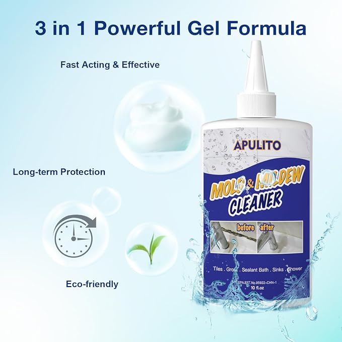 APULITO Household Cleaner Gel for Bathroom Shower Kitchen Tile Grout, Sinks - Image 2