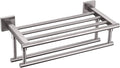 KOKOSIRI Towel Shelf with Double Towel Bars 16 Inches Bathroom Towel Rack Towel by KOKOSIRI