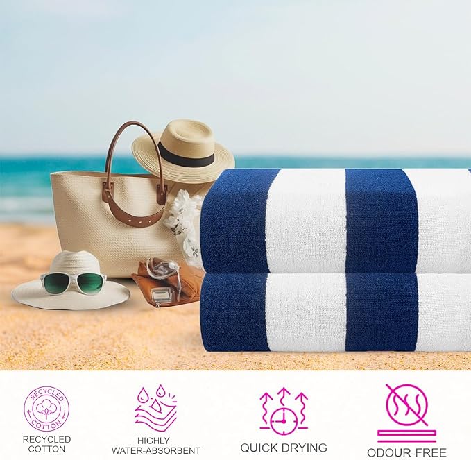 CASA COPENHAGEN Cabana Pool Towels Designed in Denmark Rough and Tough - Image 2