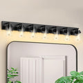 IZORRO Bathroom Vanity Light Fixture, 7-Light 51 Inch Matte Black Bathroom by IZORRO