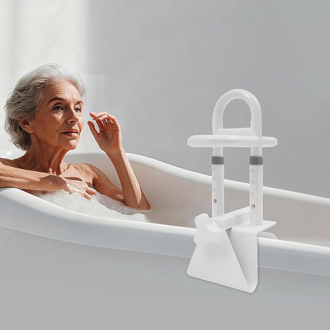Adjustable Bathtub Handle for Elderly, 300lb Capacity Clamp-On Tub Grab Bar - Image 8