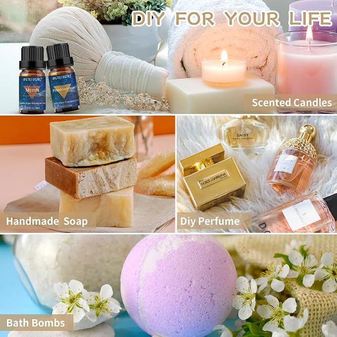 BURIBURI Frankincense Oil and Myrrh Essential Oils Gift Set, 100% Pure - Image 7