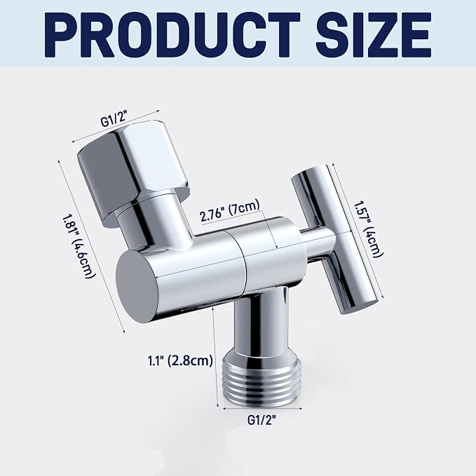 YDmeet All Metal Shower Head Adapter, 360 ° Adjustable Shower Head Extension - Image 6