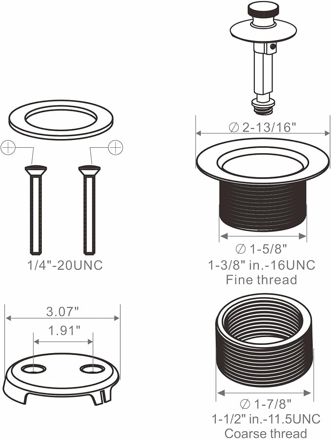 Bronze Bathtub Tub Drain Conversion Kit Assembly, Wellup Lift and Turn Twist - Image 6