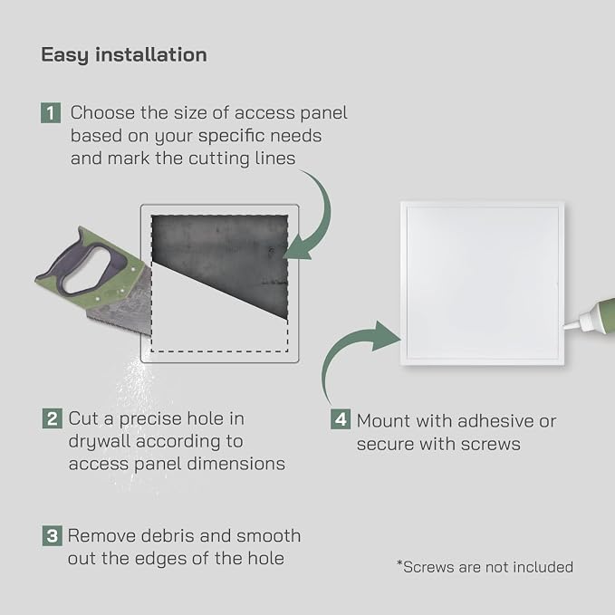 Vent Systems 20'' x 20'' Inch White Metal Access Panel - Image 4