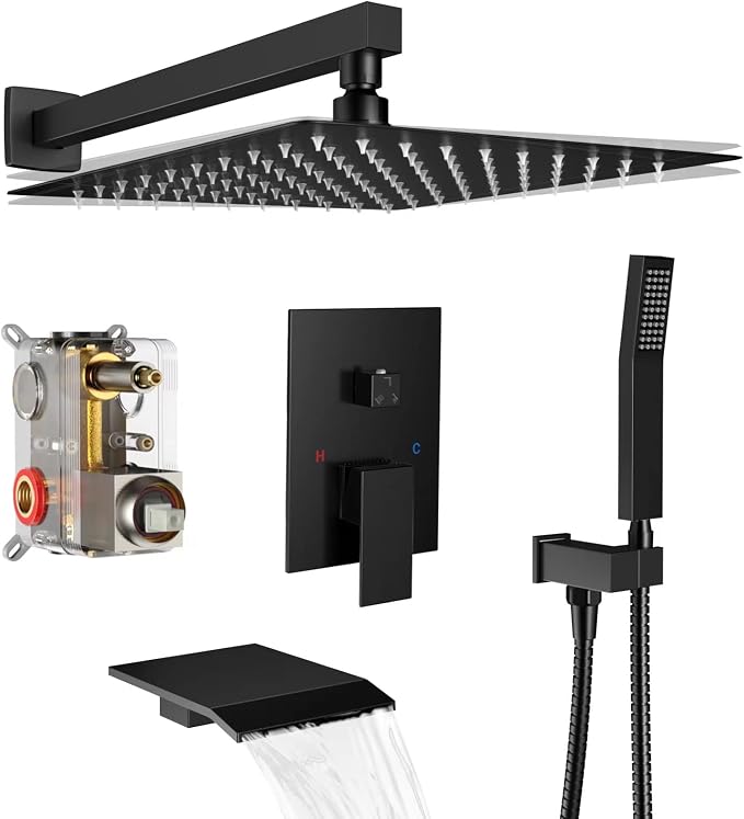 Shower System Rain Shower Faucet Set by Dlvsoby