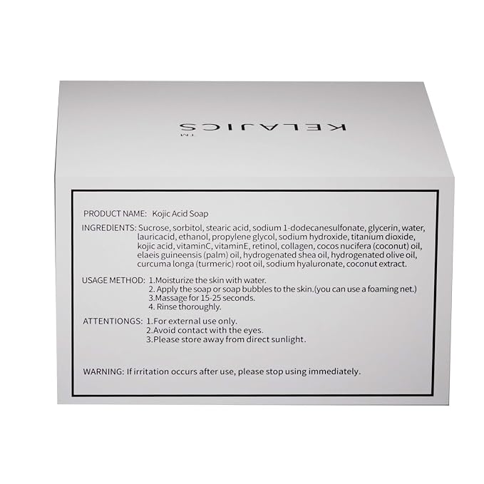 Kojic Acid Soap Bars with Retinol, Vitamin C, Fresh Coconut Scent - Image 2