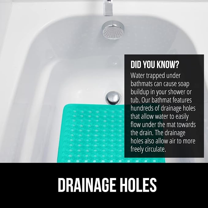 GORILLA GRIP Patented Bath Tub Shower Mat, Machine Washable Bathtub Floor Liner - Image 4