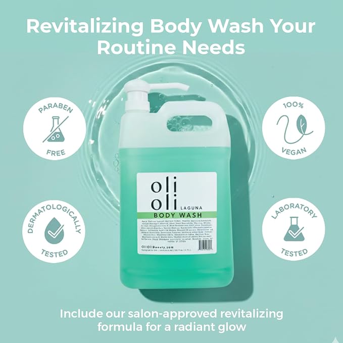 OLIOLI Revitalizing Body Wash 128oz Refill | Detoxifying Aloe Vera Body Wash - Image 2