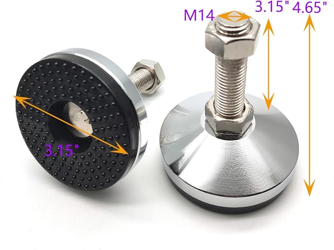 Adjustable Threaded Pole Leveling Foot, Susenya Table Self Leveling Feet Screw - Image 2
