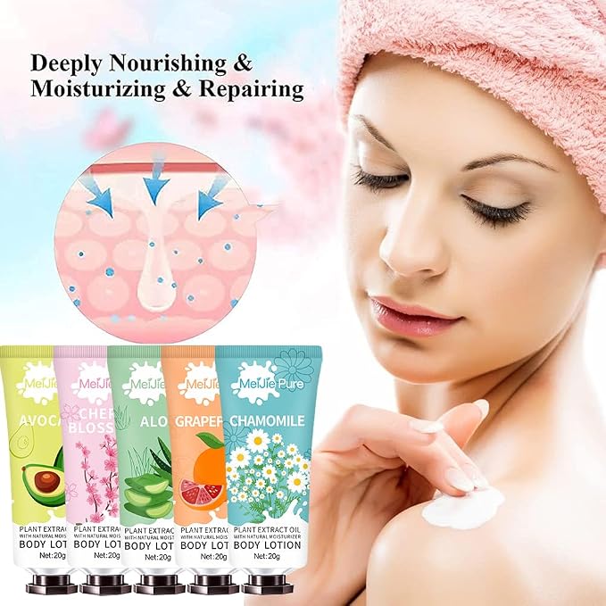 20 Pack Lotion for Women, Body Lotion for Dry Skin, Stocking Stuffers for Women - Image 5