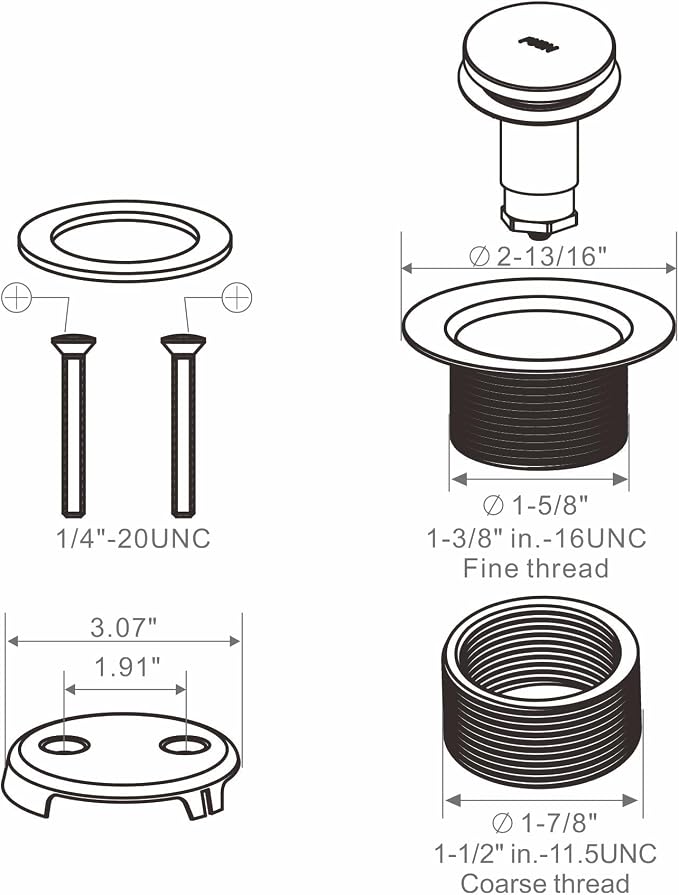 Bronze Tip Toe Bathtub Tub Drain Conversion Kit Assembly, Wellup Tub Drain Trim - Image 6