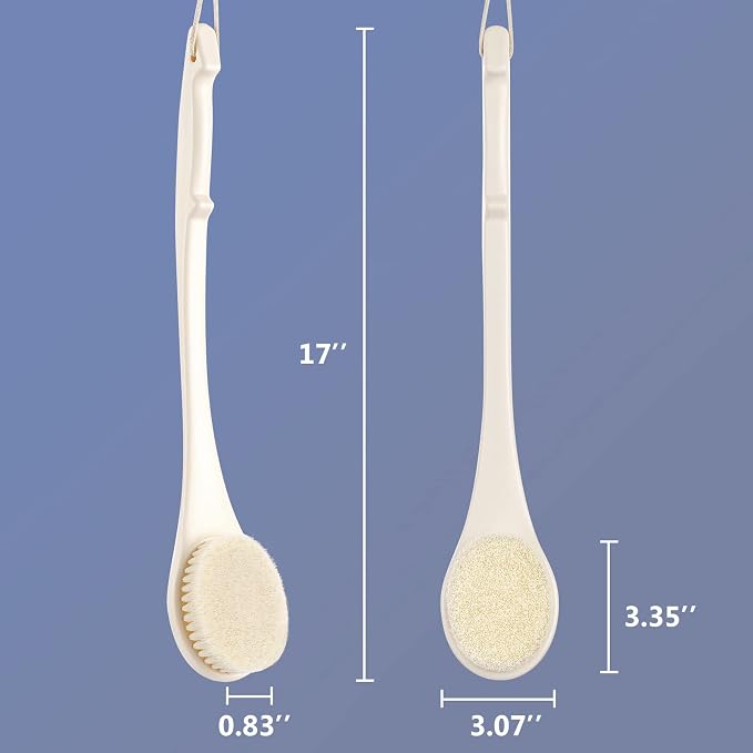 Body Back Scrubber – 17'' Long Handle Shower Brush, Anti-Mold Exfoliator - Image 5
