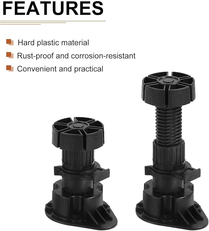 80x44mm Adjustable Leveling Feet - Image 3