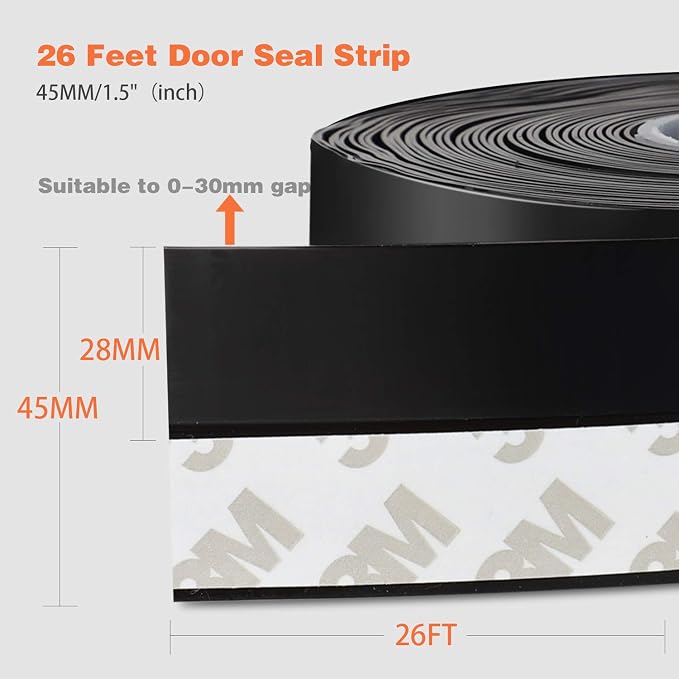 26 Feet Silicone Seal Strip, Weather Stripping - Image 3