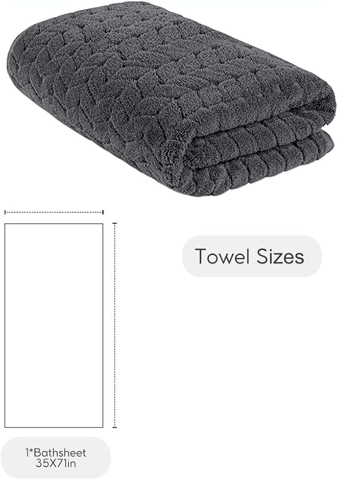 BAGNO MILANO Turkish Bath Towels, Soft Plush Jacquard Luxury Bath Towels - Image 2