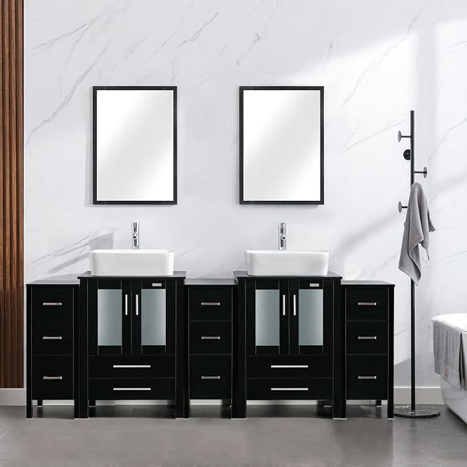 eclife 84" Modern Bathroom Vanity Sink Combo Freestanding Cabinet by eclife