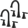 Bathroom Faucets for Sink 3 Hole, Hurran Oil Rubbed Bronze Bathroom Sink Faucet by Hurran