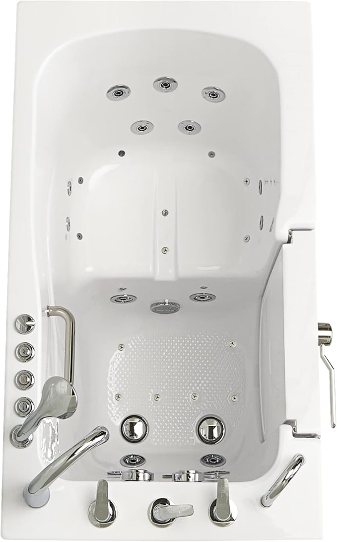 Ella Monaco 32"x52" Acrylic Air and Hydro Massage Walk-In Bathtub - Image 11