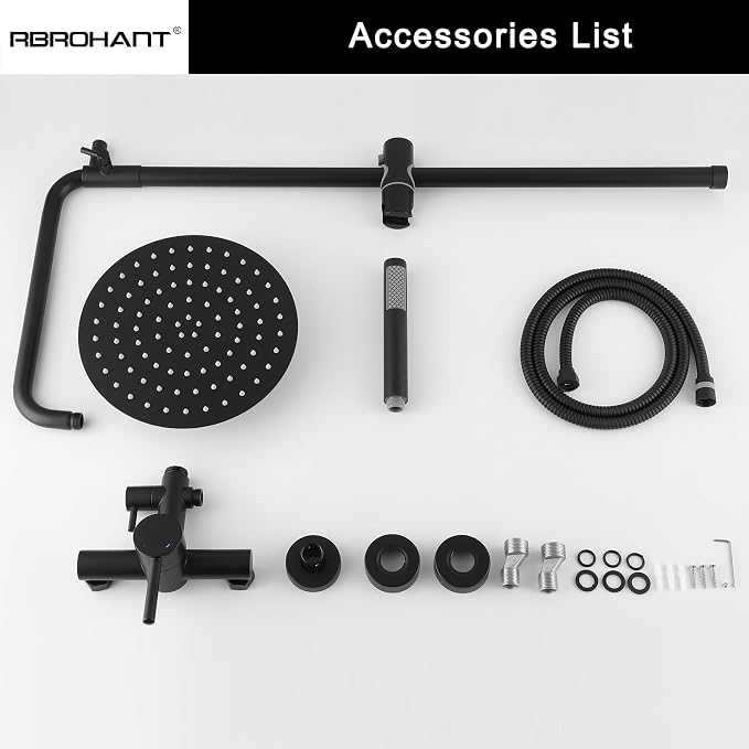 RBROHANT Outdoor Shower, Wall Mount Outdoor Shower Kit, Outside Shower Faucet - Image 7